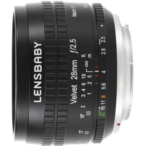 Lensbaby - Velvet 28 - Objectief - Zwart - Fuji X - Volledig Formaat