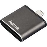 Hama USB 3.1-kaartlezer, SD UHS-II, USB 3.1 Type-C, grijs
