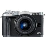 Canon EOS M6 zilver + 15-45mm IS STM zwart