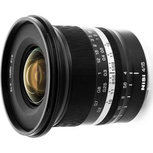 NiSi - 15mm F/4 ASPH - Objectief - Zwart - Sony E - Volledig Formaat