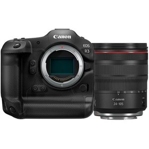Canon - EOS R3 - Systeemcamera + RF 24-105mm F/4L IS USM - Zwart - Stacked Full Frame BSI CMOS