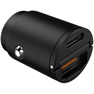 Celly Black Label Autolader USB-C + USB poort, 30W