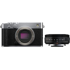 Fujifilm - X-E5 - Systeemcamera - Zilver - Inclusief XF 27mm F/2.8 R WR