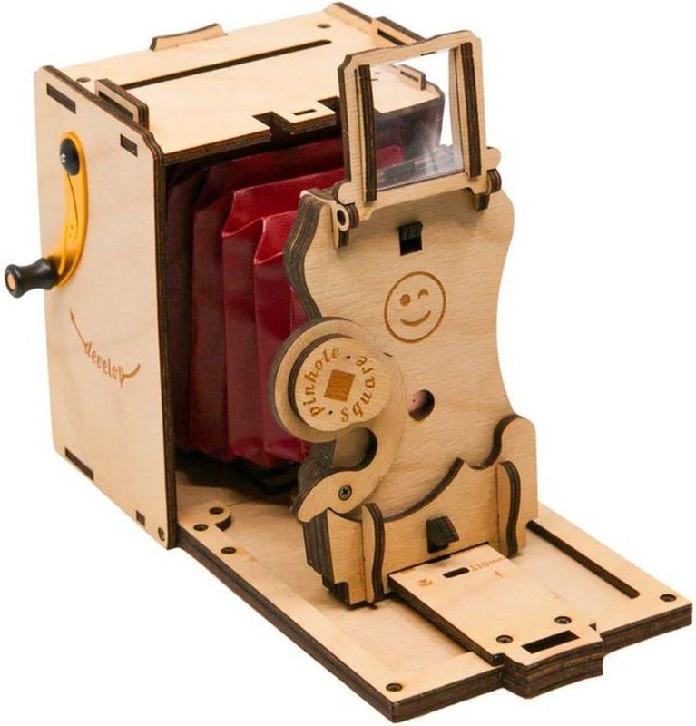 JollyLook Pinhole Instant Film Camera - Hout - Lichtbruin - Gemonteerd