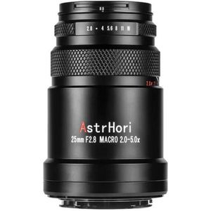 Astrhori - 25mm F2.8-16 - Macrolens - Zwart - Voor Full Frame Camera's