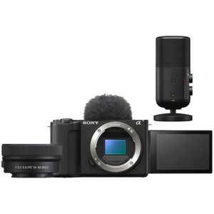 Sony - ZV-E10 II - Vlogcamera - Zwart - Inclusief 16-50mm II en ECM-S1 Microfoon