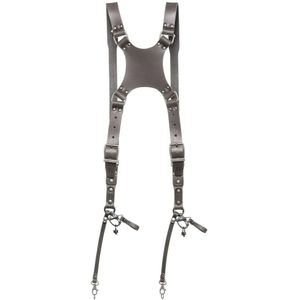 The Hantler Dual camera harness Stone Gray / Old silver, Large