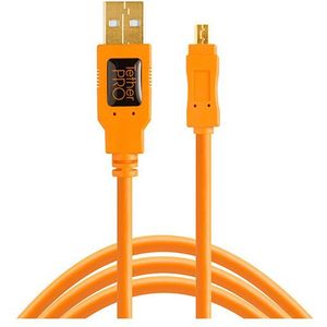 Tether Tools TetherPro USB 2.0 A to Mini-B 8 pin 4,6m oranje