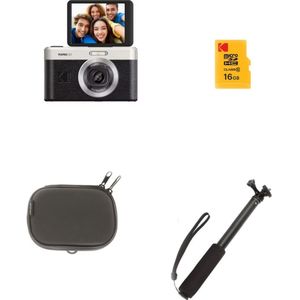 Kodak - Pixpro C1 - Digitale Camera - Zwart - KIT met Micro SD-kaart en Selfiestick