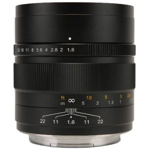 Zhongyi - Mitakon 80mm f/1.6 - Prime Lens - Zwart - Voor Fuji GFX