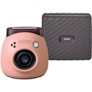 Fujifilm - INSTAX PAL - Digital Camera - Powder Pink - Inclusief Link WIDE Printer - Mocha Gray