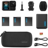 GoPro HERO13 - Videocamera - Zwart - Uitgebreide Voedingsset met Acculader en 64 GB microSD-kaart