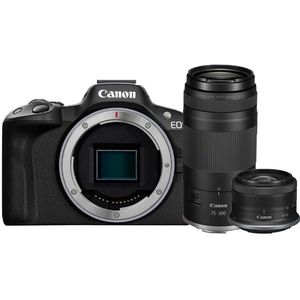 Canon - EOS R50 - Systeemcamera - Dubbelzoomkit - RF-s 18-45mm en RF 75-300mm
