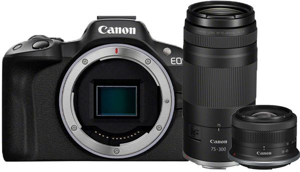 Canon - EOS R50 - Systeemcamera - Dubbelzoomkit - RF-s 18-45mm en RF 75-300mm
