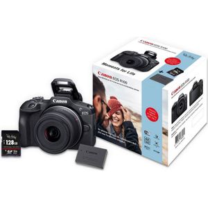 Canon - EOS R100 - Systeemcamera - Zwart - 24.1 MP - Met RF-S 18-45mm Lens