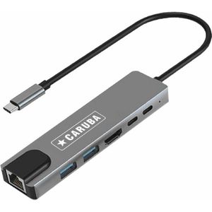 Caruba 6-in-1 USB-C Hub met Ethernet