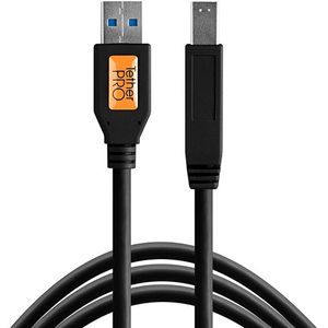 Tether Tools TetherPro USB-C to 3.0 Male B 4,6m zwart