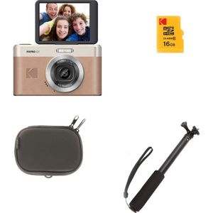 Kodak - Pixpro C1 - Digitale Camera - Bruin - KIT met Micro SD-kaart en Selfiestick