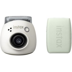 Fujifilm INSTAX PAL digital camera, Milky White + printer mini Link 3, Sage Green