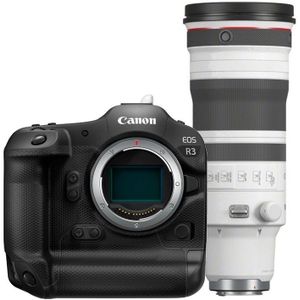 Canon - EOS R3 - Camera + RF 100-300mm F/2.8L IS USM - Zwart - Stacked Full Frame