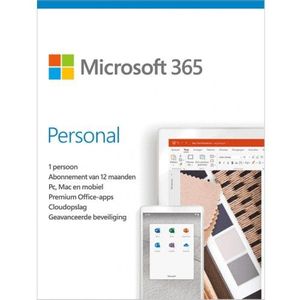 Microsoft 365 Personal - 12 maanden/1 apparaat *Digitale licentie*