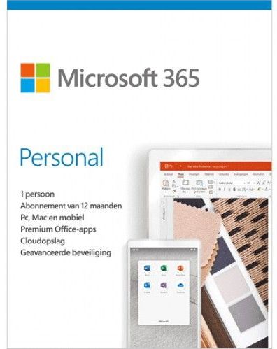 Microsoft 365 Personal - Software - 1 Jaar Abonnement - 1TB OneDrive Opslag