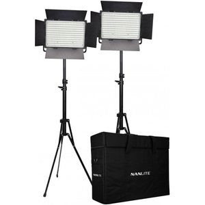 Nanlite 1200-CSA bi-color dual kit (w/ case & light stand)