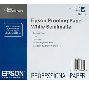 Epson S042118 Proofing Paper White Semimatte A3+ 100 vel