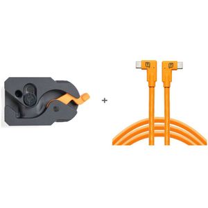 TetherGuard LeverLock & Cable Kit, Dual USB-C Right Angle to USB-C, 4.6m