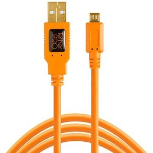 Tether Tools TetherPro USB 2.0 A Male to Micro-B 5-pin 4,6m oranje