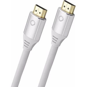 Oehlbach HDMI Gecertificeerd 2.1 - [1x HDMI-stekker - 1x HDMI-stekker] 1,5 Meter Wit