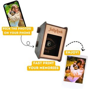 JollyLook EYE, The Smartphone Instant Photo Printer, HOUT, donker btuin