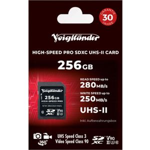 Voigtländer - Prof. High-Speed SDXC Geheugenkaart - 256GB - UHS-II - V90