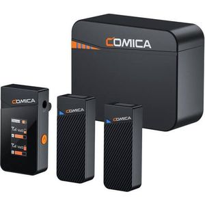 Comica 2.4G Mini Draadloze Microfoon - 2 zenders + laadcase