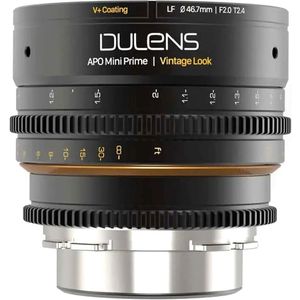 Dulens - Mini Prime 58mm T2.4 - PL-mount Lens - Zwart - APO Mini Prime Serie