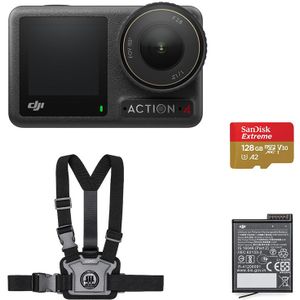 DJI - Osmo Action 4 - Actiecamera - Starters Kit - Inclusief Extreme Battery en 128GB MicroSDXC