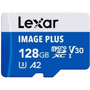 Lexar - Image Plus - MicroSD Kaart - 128GB - UHS-I V30 - R100 MB/s