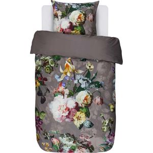 ESSENZA Fleur Dekbedovertrek Taupe - Eenpersoons – 140x200/220 cm