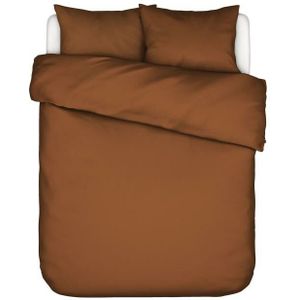 ESSENZA Minte Dekbedovertrek Leather brown - Tweepersoons – 200x200/220 cm