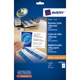 Visitekaartjes Avery 85x54mm 185gr wit 25 vel 10 kaarten per vel