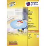 CD etiket Avery 117mm classic size 100 vel 2 etiketten per vel wit