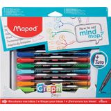 Maped "How to mind map"-set , 8-delige ophangdoos