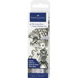 Tekenstift Faber-Castell Pitt Artist Pen Comic 4-delige etui
