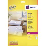 Avery L7163, Adresetiketten, Laser, Ultragrip, wit, 40 vellen, 14 per vel, 99,1 x 38,1 mm