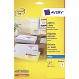 Inkjetetiket Avery 99,1x38,1mm wit 10 vel 14 etiketten per vel