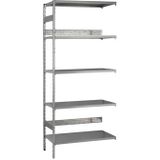 Avasco rek Clicker Office 39, aanbouwelement, ft 200 x 90 x 39 cm, 5 legborden, gegalvaniseerd