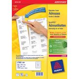 Avery L7159, Adresetiketten, Laser, Ultragrip, wit, 40 vellen, 24 per vel, 63,5 x 33,9 mm