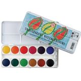 Talens aquarelverf, doos met 12 napjes