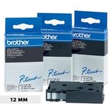 Brother TC tape voor P-Touch 12 mm, zwart op wit
