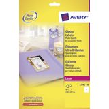 Laseretiket Avery 295x209mm wit glans 40 vel 1 etiket per vel